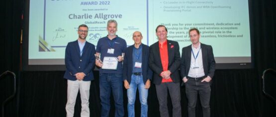 Charlie Allgrove senior solutions architect received an Outstanding Leadership Award 2022 from the Wireless Broadband Alliance.