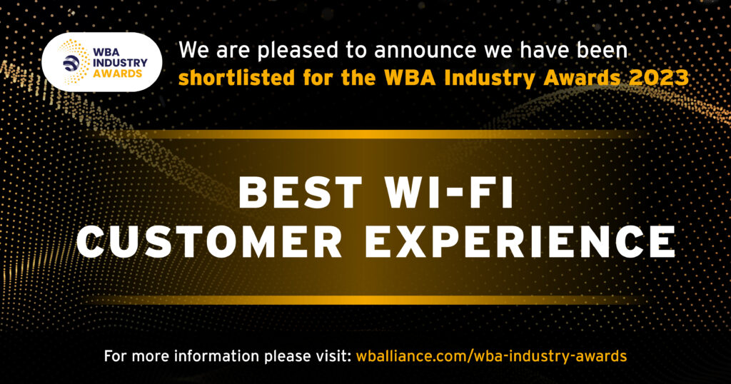 WBA Aqwards Best Customer Experience Shortlisting Certificate